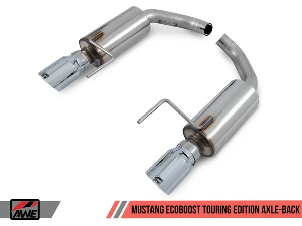 AWE Tuning S550 Mustang EcoBoost Axle-back Exhaust – Touring Edition (Chrome Silver Tips) – 3015-32086