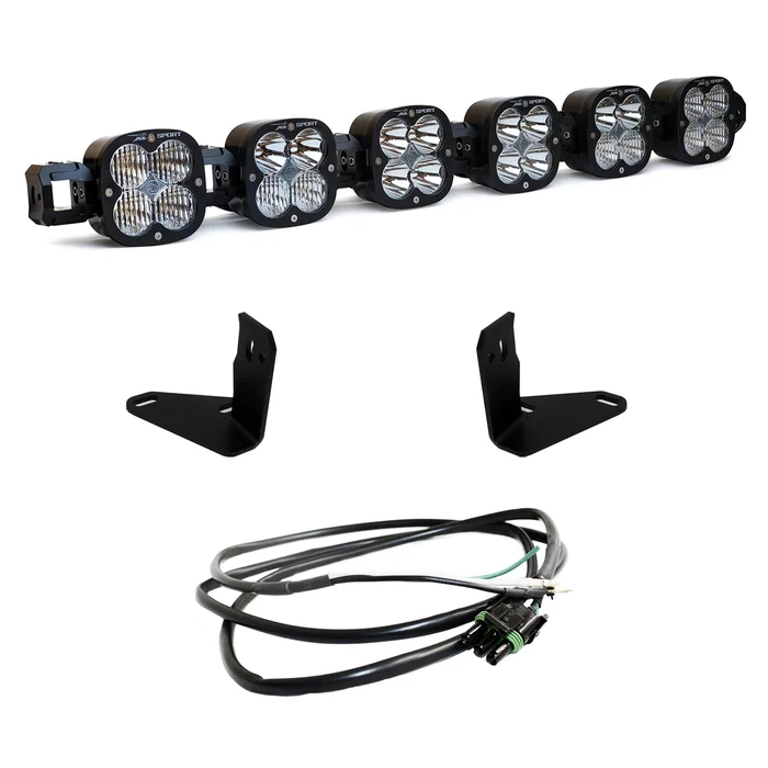 Baja Designs 6XL Linkable Bumper Light Bar Kit, Upfitter Harness: 21+ Bronco, Bronco Raptor, OEM Steel Bumper – 447750UP