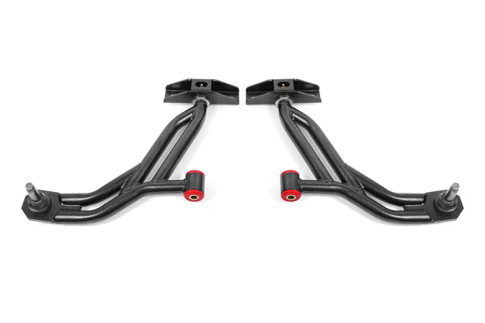 BMR 10-14 Ford Mustang Non-Adj. Lower A-Arms Delrin/Rod w/ 19mm Tall Ball Joint – Black Hammertone