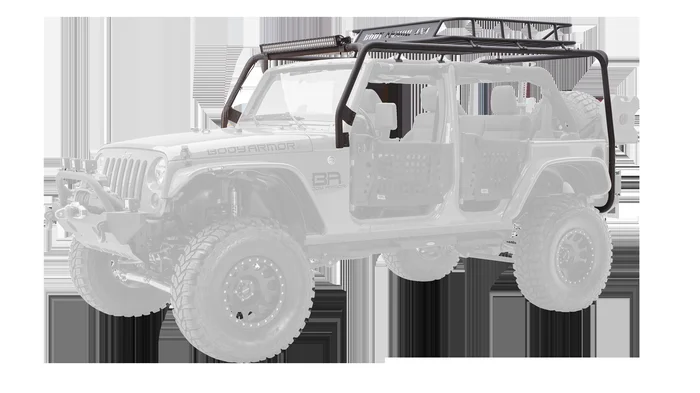 Body Armor 4×4 2007-2017 Wrangler 2/4 Door Roof Rack Cargo Box 1 Of 2. Common Box – JK-6124-1