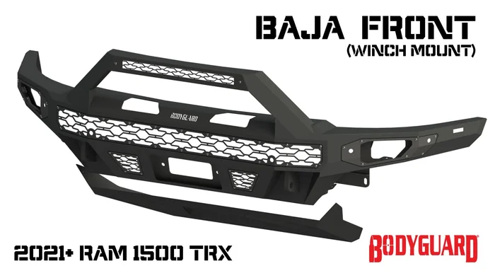 Bodyguard Bumpers Freedom Series Baja (Winch Mount) – Bare Metal Front Bumper – LBR21LYBNB