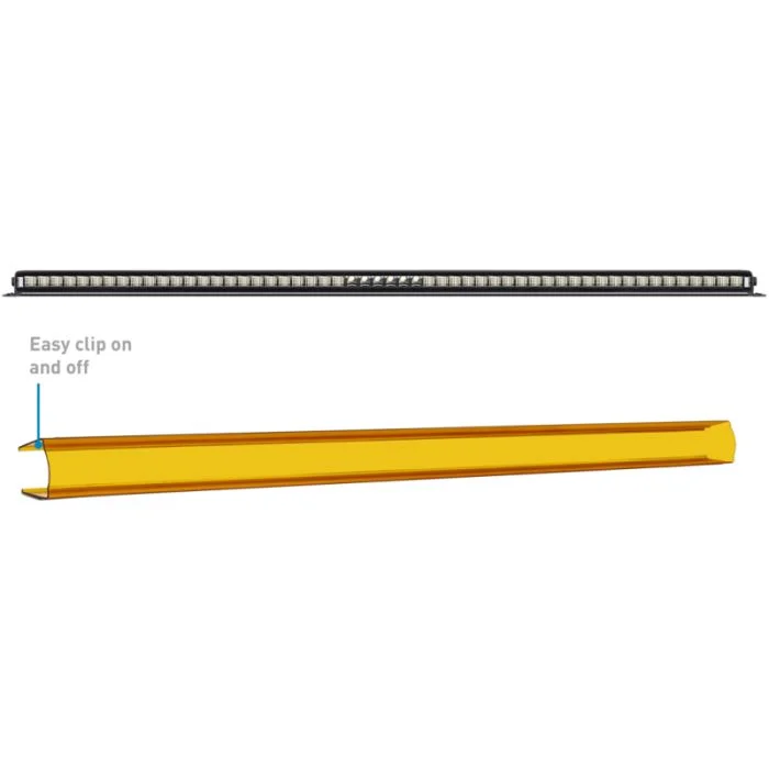 Borne Off-Road Light Bar Cover Single Row 50in Amber – BNLT-COV-SS50YL