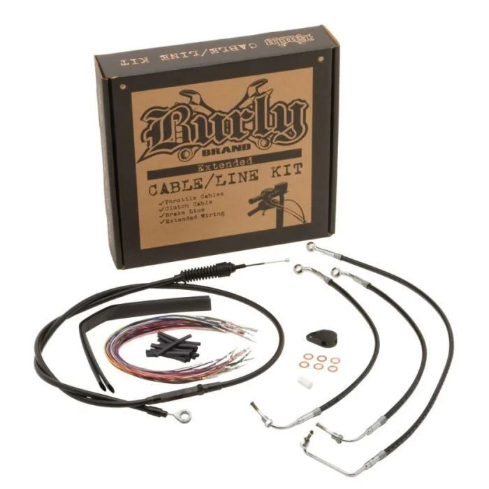 Burly Brand Control Kit 15in Bag Bar – Black – B30-1295