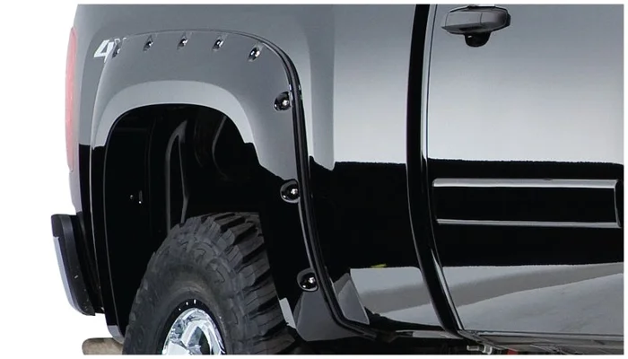 Bushwacker 07-13 Chevy Silverado 1500 Fleetside Pocket Style Flares 2pc 69.3in Bed – Black