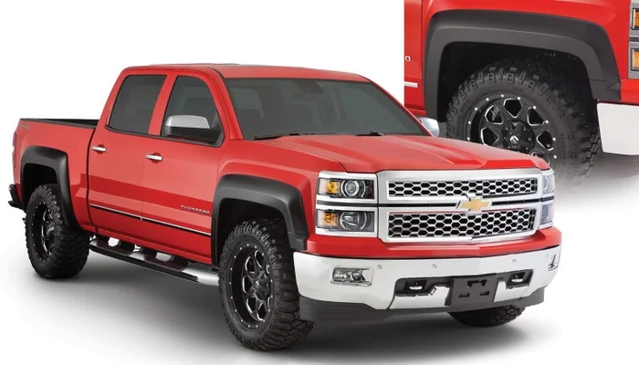 Bushwacker 14-16 Chevy Silverado 1500 Extend-A-Fender Style Flares 4pc – Black