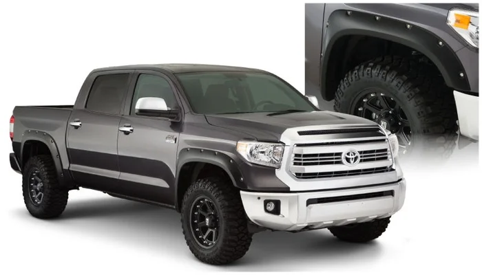 Bushwacker 14-18 Toyota Tundra Fleetside Pocket Style Flares 4pc 66.7/78.7/97.6in Bed – Black