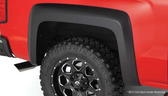 Bushwacker 15-18 Chevy Silverado 2500 HD Fleetside Extend-A-Fender Style Flares 2pc – Black