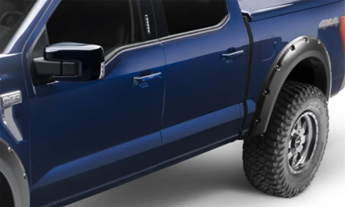 Bushwacker 21-22 Ford F-150 (Excl. Lightning) Pocket Style Fender Flares 2pc Rear – Black