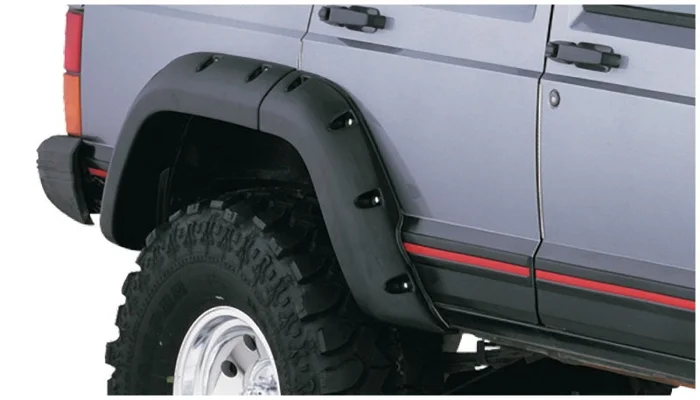 Bushwacker 84-01 Jeep Cherokee Cutout Style Flares 2pc Fits 4-Door Sport Utility Only – Black