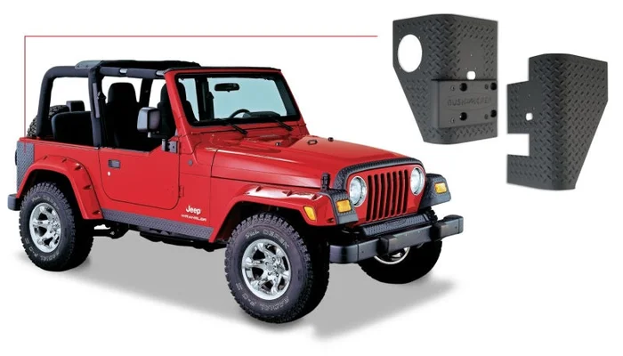 Bushwacker 97-06 Jeep Wrangler Trail Armor Rear Corners – Black
