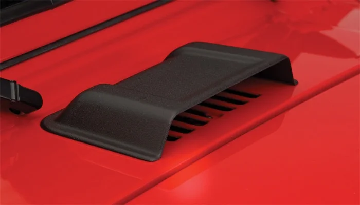 Bushwacker 98-18 Jeep Wrangler Trail Armor Hood Scoop (Textured Tpo) – Black