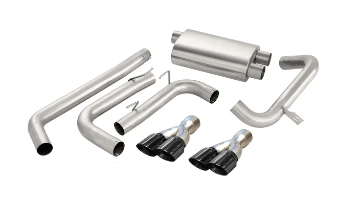 Corsa Performance 3.0in. Cat-Back Sport Dual Exhaust Black 3.5in. Tips Dual Cats 95-97 Chevy Camaro SS/Z28 LT1 V8 – 14145BLK