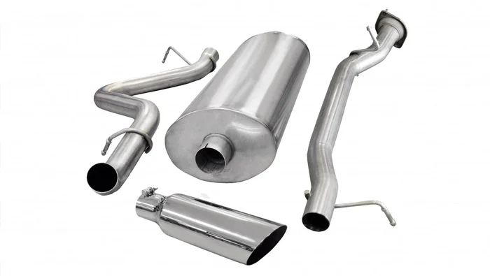 Corsa Performance 3.0in. Cat-Back Sport Single Side Exit Exhaust 4.0in. Slash Cut Polished Tip 07-10 Silverado/Sierra 2500 6.0L V8 167in. – 24898