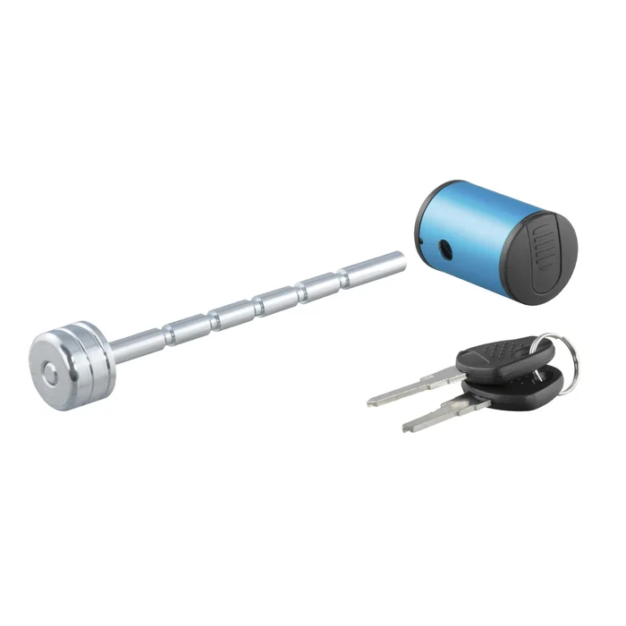 CURT 23503 Coupler Lock (1/4 Pin, 1 to 3 Latch Span, Right-Angle, Chrome)