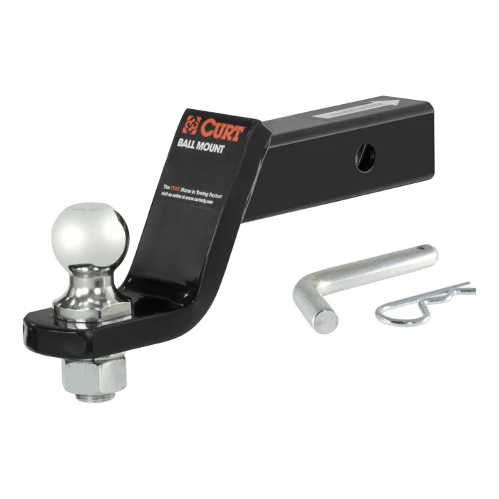 CURT 45055 Loaded Ball Mount with 1-7/8 Ball (2 Shank, 3,500 lbs., 4 Drop)