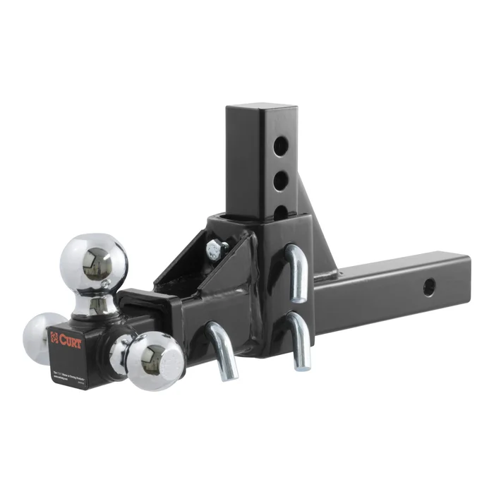 CURT 45799 Adjustable Tri-Ball Mount (2 Shank, 1-7/8, 2 & 2-5/16 Balls)