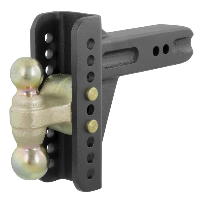 CURT 45902 Adjustable Channel Mount with Dual Ball (2-1/2 Shank, 20,000 lbs., 6 Drop)