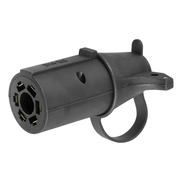 CURT 57265 Adapter (7-Way RV Blade to 6-Way Round Trailer, Center Pin Brake, Packaged)