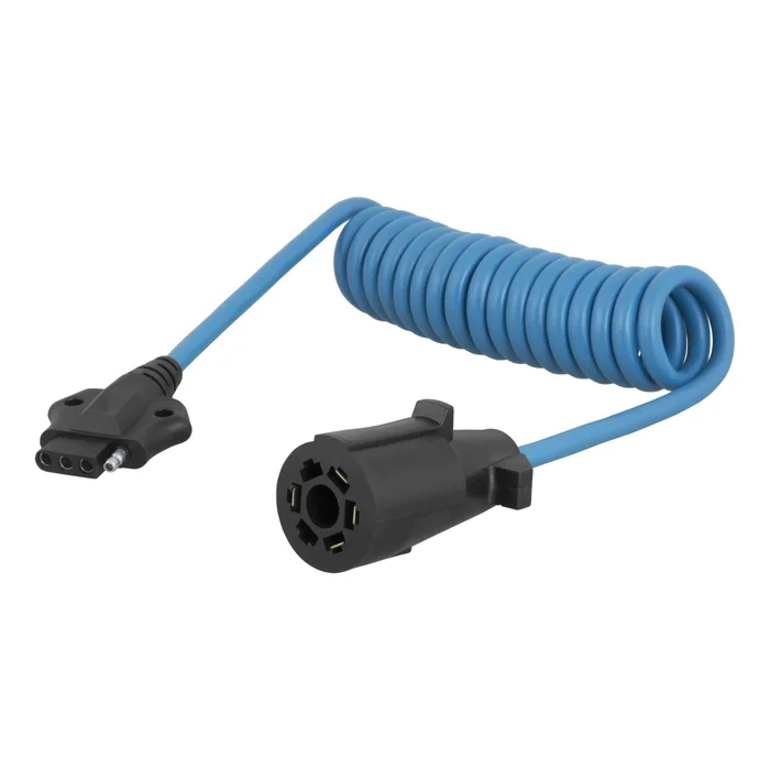 CURT 57271 5′ Electrical Adapter Harness (7-Way RV Blade Vehicle to 4-Way Flat Trailer)