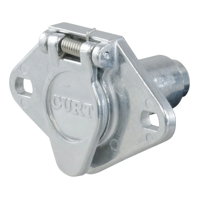 CURT 58071 4-Way Round Connector Socket (Vehicle Side, Packaged)