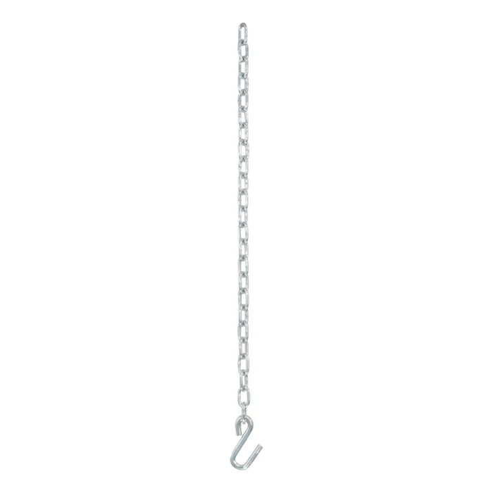 CURT 80020 27 Safety Chain with 1 S-Hook (2,000 lbs, Clear Zinc)