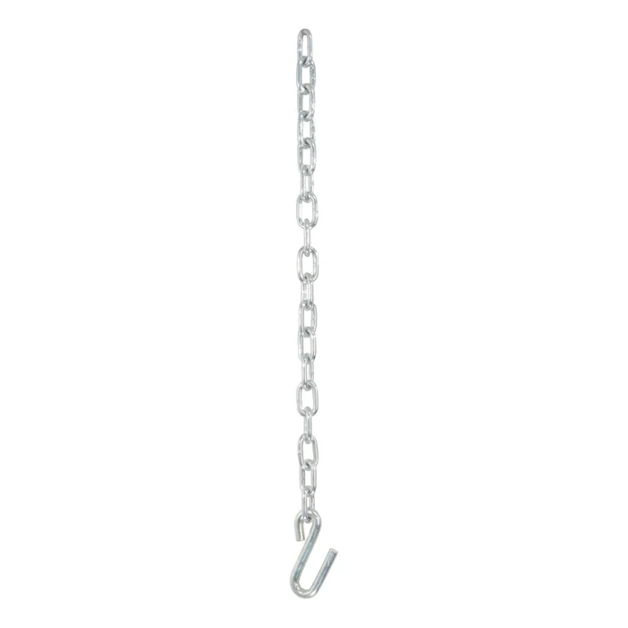 CURT 80040 27 Safety Chain with 1 S-Hook (5,000 lbs, Clear Zinc)