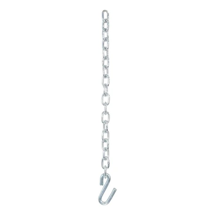 CURT 80300 27 Safety Chain with 1 S-Hook (7,000 lbs, Clear Zinc)