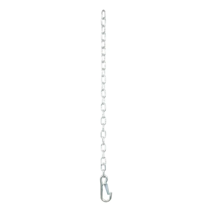 CURT 80312 27 Safety Chain with 1 Snap Hook (2,000 lbs, Clear Zinc)