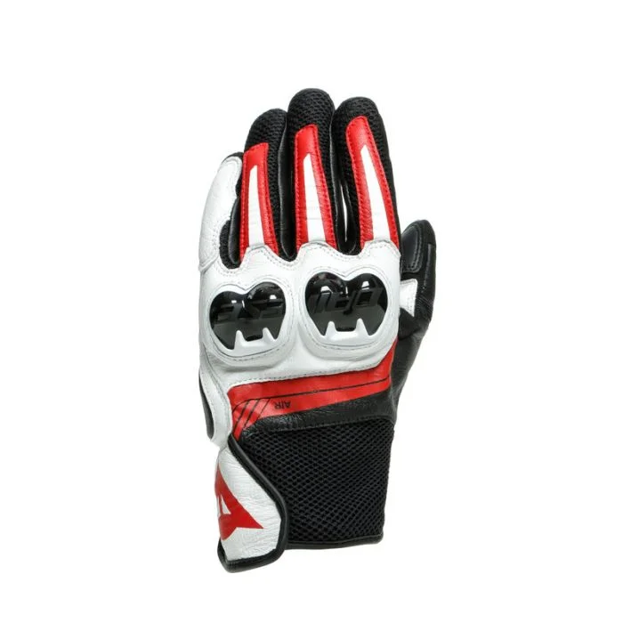 Dainese Mig 3 Unisex Leather Gloves Black/Red Spray/White – 2XS – 201815934-32J-XXS