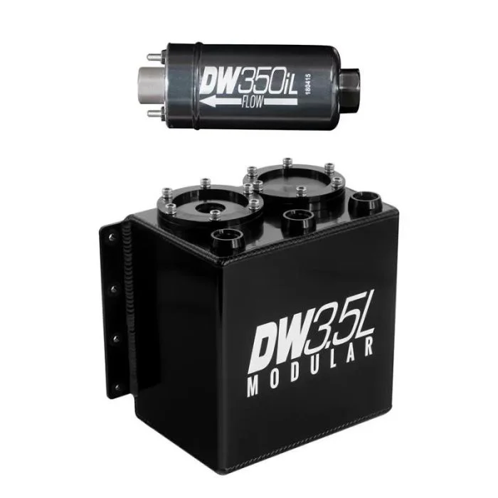 DeatschWerks 3.5L Modular Surge Tank (Incl. 1 DW350iL In-Line Fuel Pump) – 6-351-35ST