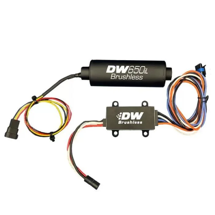 DeatschWerks DW650iL Series 650LPH In-Line External Fuel Pump w/ Single/Dual-Speed Controller – 9-650-C105