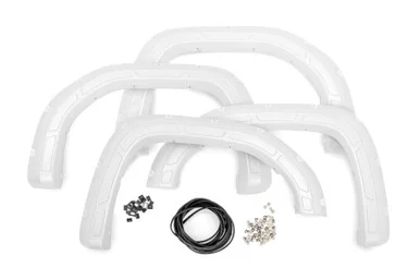 Defender Pocket Fender Flares White GMC Sierra 1500 (19-23)