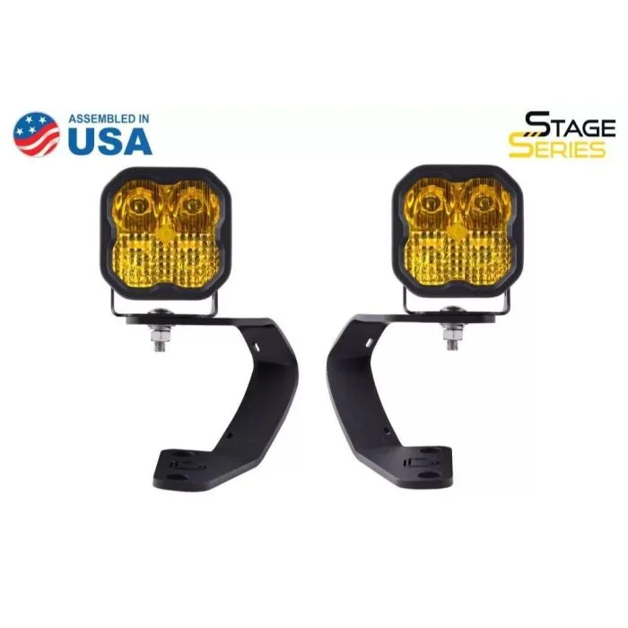 Diode Dynamics 10-21 Toyota 4Runner SS3 LED Ditch Light Kit – Sport Yellow Combo – DD6747