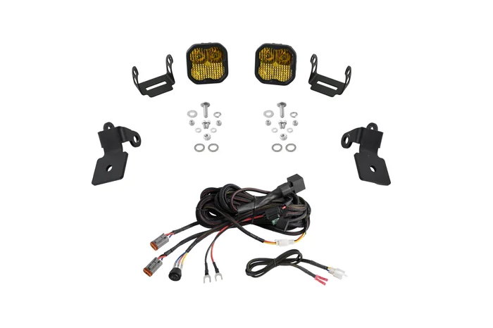 Diode Dynamics 20+ Polaris RZR A-Pillar LED Pod Kit, SS3 Sport Yellow Combo – DD7636