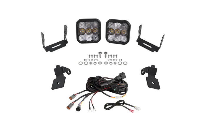 Diode Dynamics 20+ Polaris RZR A-Pillar LED Pod Kit, SS5 Sport White Combo – DD7639