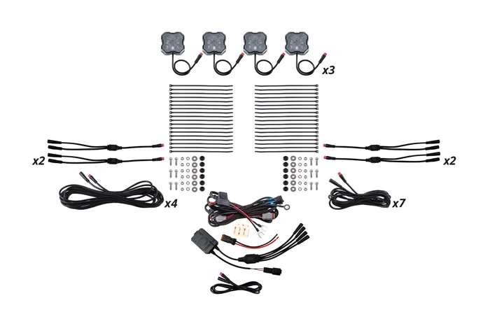 Diode Dynamics RGBW Rock Light Installer Kit w/Controller (12-pack) – DD7748C