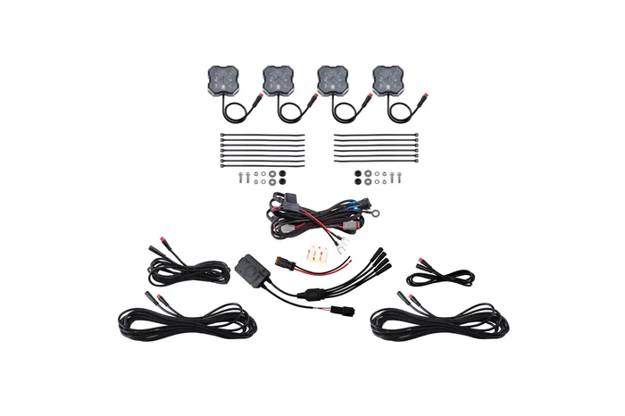 Diode Dynamics RGBW Rock Light Installer Kit w/Controller (4-pack) – DD7740C
