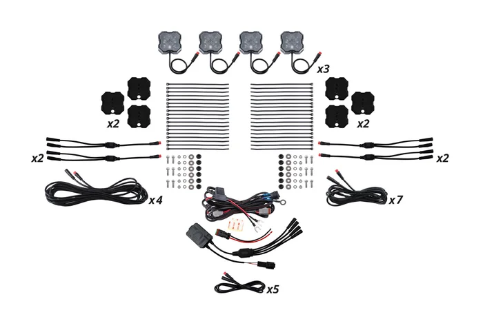Diode Dynamics RGBW Rock Light Installer Magnet Mount Kit w/Controller (12-pack) – DD7749C
