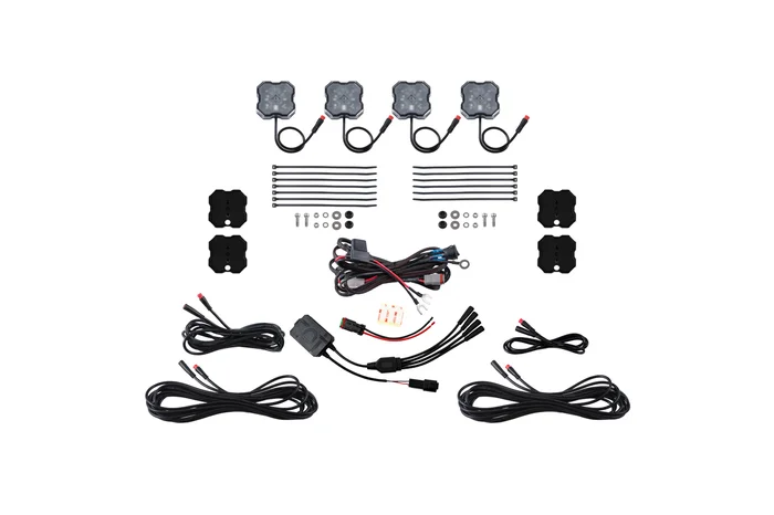 Diode Dynamics RGBW Rock Light Installer Magnet Mount Kit w/Controller (4-pack) – DD7741C