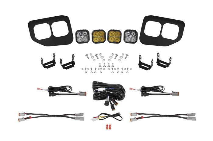 Diode Dynamics SS3 LED Fog Pocket Kit for 20-22 Ford Super Duty, Yellow Pro – DD7579