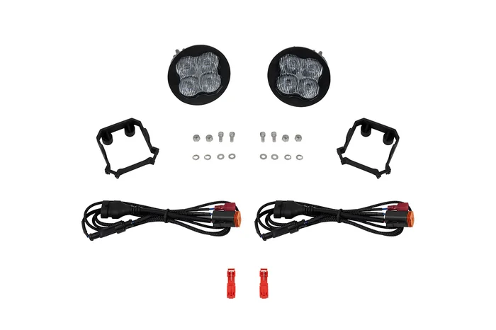 Diode Dynamics SS3 SAE/DOT Type Forester Fog Light Kit Cool White (6000K) Max (38.5 watts) White SAE Fog – DD8045