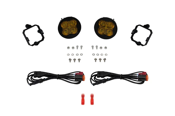 Diode Dynamics SS3 SAE/DOT Type NO Fog Light Kit Yellow (3000K) Pro (36 watts) Yellow SAE Fog – DD8003