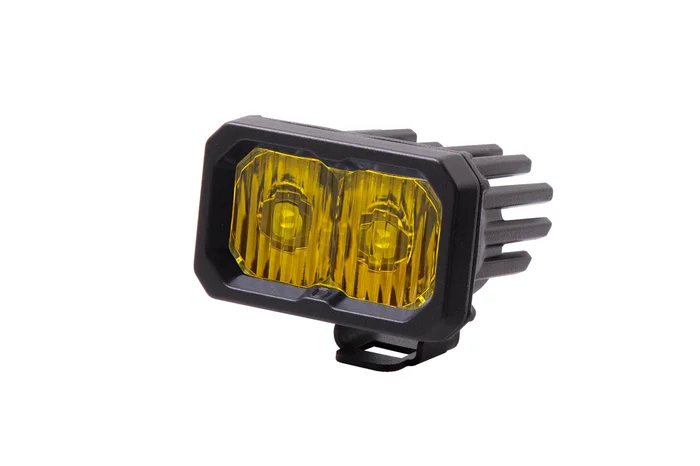 Diode Dynamics Stage Series 2 Inch LED Pod, Sport Yellow Driving Standard Amber Backlight Each-DD6383S