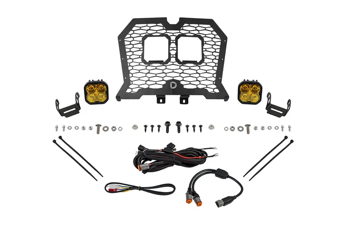 Diode Dynamics Stage Series LED Grille Kit for 19-24 Polaris RZR XP, Sport Yellow Combo – DD8072