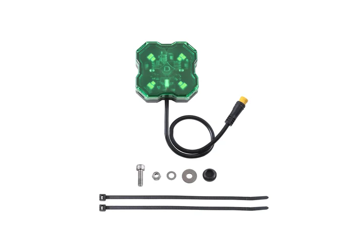Diode Dynamics Stage Series Single-Color LED Rock Light, Green M8 (one) – DD7438
