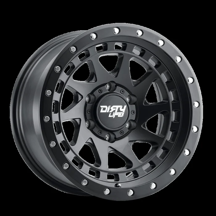 Dirty Life 9311 Enigma Pro 17×9/6×139.7 BP/-38mm Offset/106mm Hub Matte Black Wheel – Beadlock