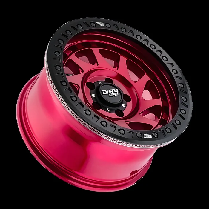 Dirty Life 9313 Enigma Race 17×9 / 8×170 BP / -12mm Offset / 125.2mm Hub Crimson Candy Red Wheel