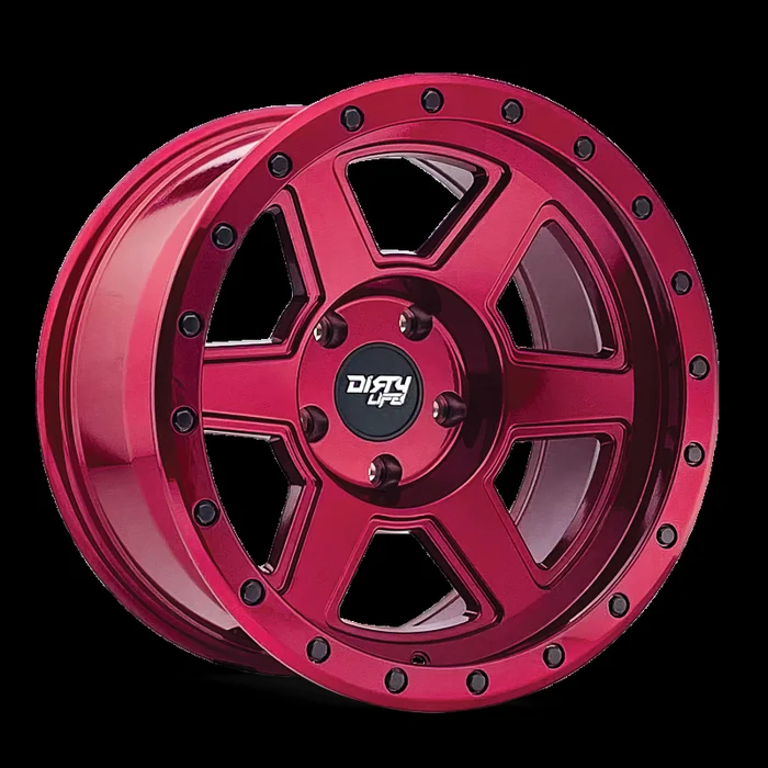 Dirty Life 9315 Compound 17×9 / 6×139.7 BP / -12mm Offset / 106mm Hub Crimson Candy Red Wheel