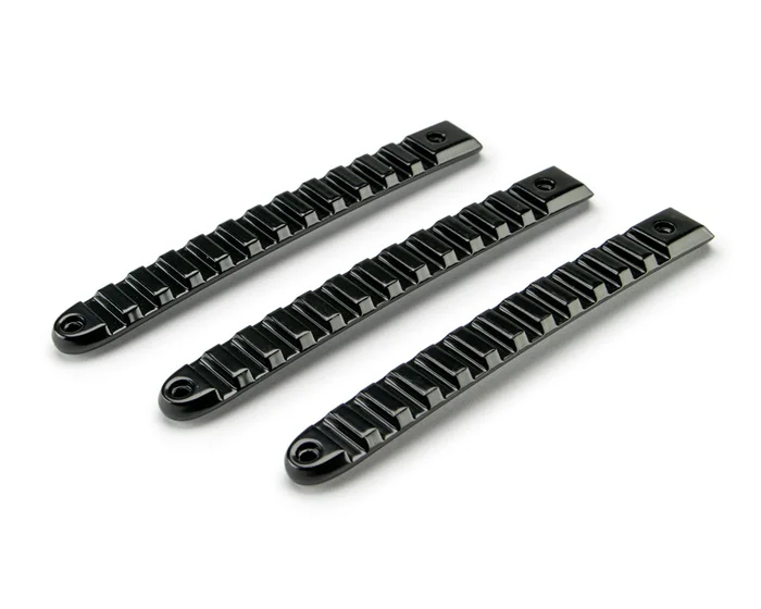 DV8 Offroad D-JP-190028-BK-3 Black Rail Door Handle Insert; 3-Pieces