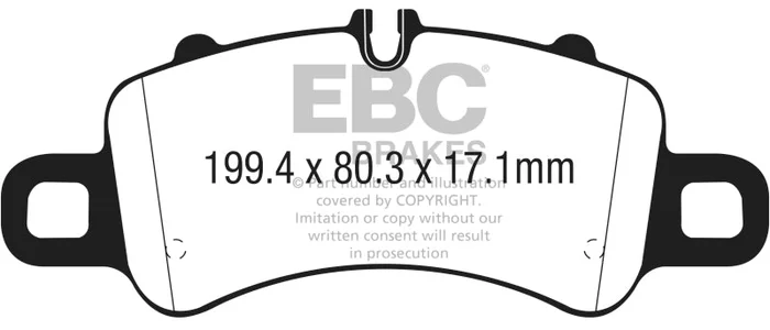 EBC 17-18 Porsche 718 Boxster 2.5L Redstuff Front Brake Pads